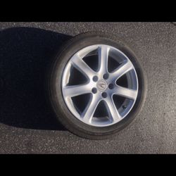 1 - 215/50r17 5x4.5 5x114.3 Stock Acura TSX accord Civic Camry Corolla Wheel Rim Good Treads Tires!!!!