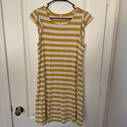 Old Navy Women’s Yellow Striped Summer Dress