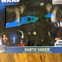 Star Wars Darth Vader Halloween Size 4-6 Child Jazwares Obi-Wan Kenobi  3 Pc Set 