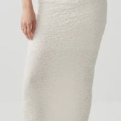 Women’s Size Large Long White Party Bride Skirt 