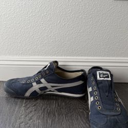 Onitsuka Tiger Mexico 66 Slip Ons Blue Shoes SIZE 8 US
