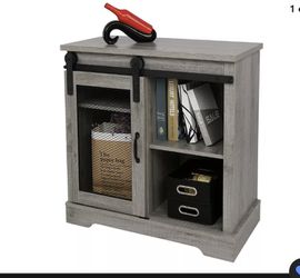 Sliding Mesh Door Industrial Accent Console TV Stand Media Cabinet 31.5 in