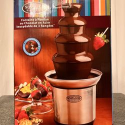 New/Never Opened Nostalgia 3-Tier Electric Chocolate Fondue Fountain 