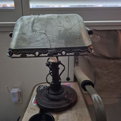 Old fashioned desk lamp.