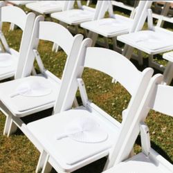 White Resin Chairs Stackable Indoor Outdoor Party Seating White Folding Chairs 