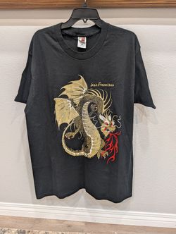 Vintage 1992 Dragon San Francisco Heavy Cotton Men's T-shirt - Size XL