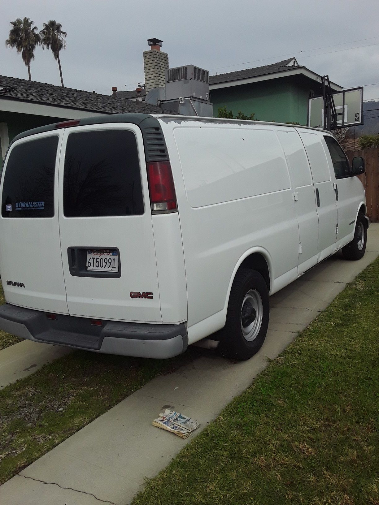 Carpet cleaning van