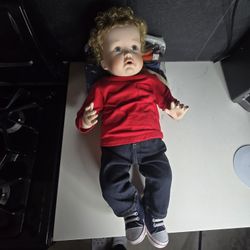 Vintage Reborn Porcelain Doll Artist Signed