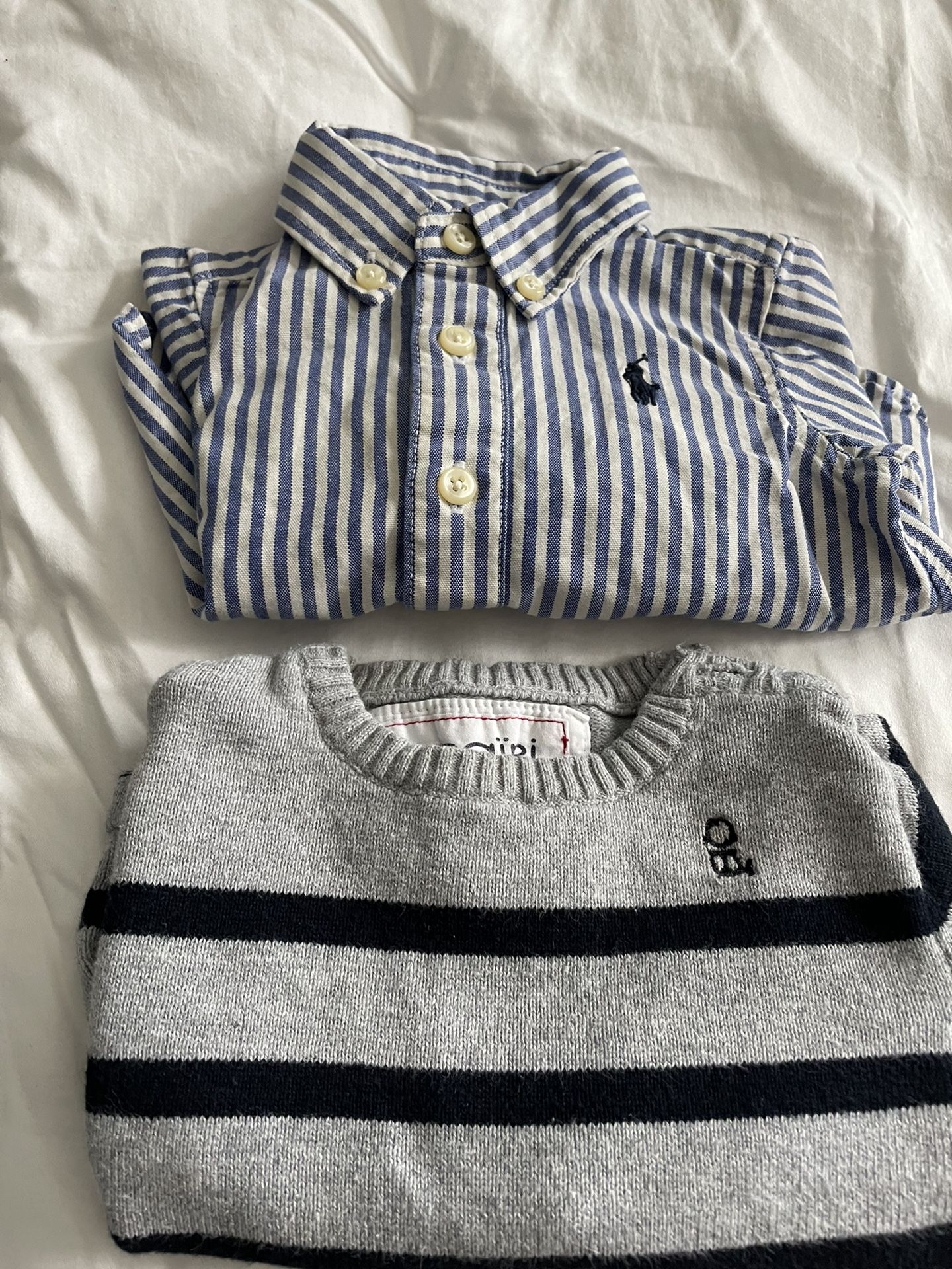 Baby Boy Obaibi Sweater & Ralph Lauren Shirt