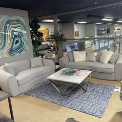 Carmel Bouclé Living Room Set / 2pc