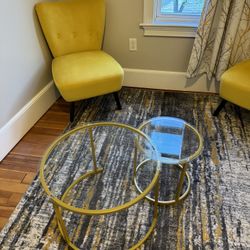 2 Yellow Accent Chairs