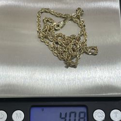 10k Gold Rope Chain 3mm