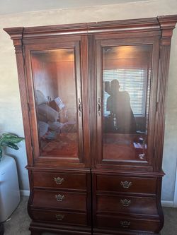 Fairmont Designs Cherry Wood Armoire Hutch