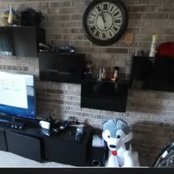 LOUISIANA MODERN BLACK SHELF WITH OAK WOOD