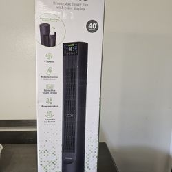 HOLMES 40" SmartConnect WI-FI Digital Tower Fan, ClearRead Display, Alexa Voice Control, 90° Oscillation, 5 Speeds, 4 Modes, 8-Hour Timer, Home, Bedro