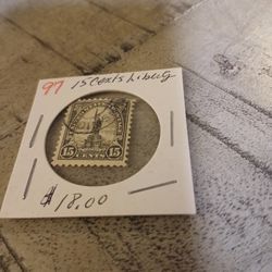 United States Of America 15 Cents Statue Of Liberty Stamp 