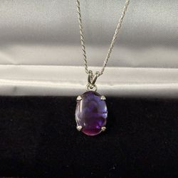 Silver Pendant With Gemstone