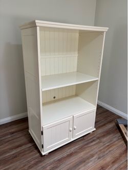 Solid wood white hutch