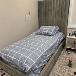 Grey Twin Bed