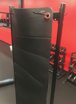 Rolling Hanging Yoga Mat Rack (2 Mats Included)