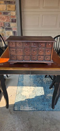 Vintage storage box with drawers