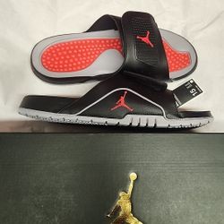 New Jordan Hydro 4 Bred. Slides  Sz 11, 12 And 15 Available. Price Firm!!!!!