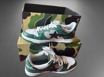 BAPE Sk8 Sta #1 M Green / White - Size 9 Men