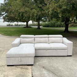 Roxana Fabric Sleeper Sofa with Storage Chaise *FREE DELIVERY 🚚*
