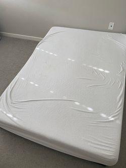Full size mattress with 6 inch. steel frame set