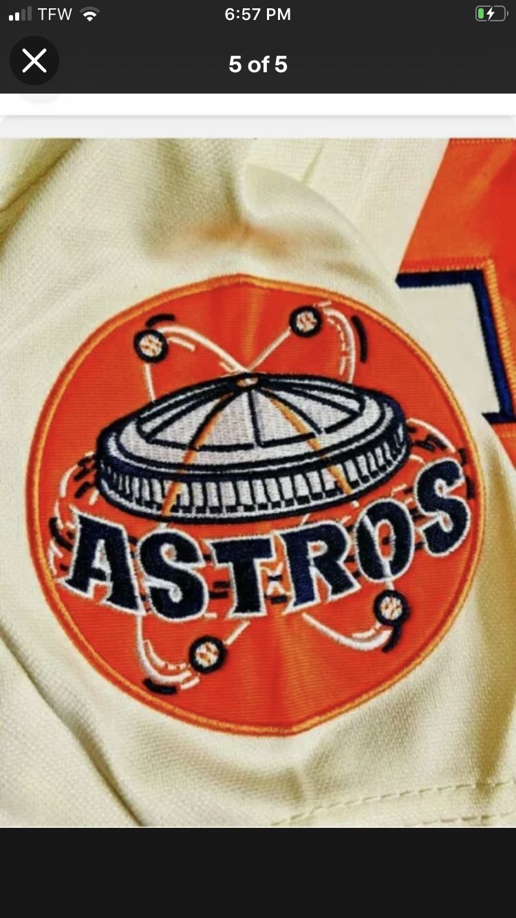Retro Jimmy Wynn Houston Astros #24 Cream Mens Size XL Baseball