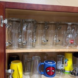 Samuel Adams Glass And Estella Artois Wine Glasses 