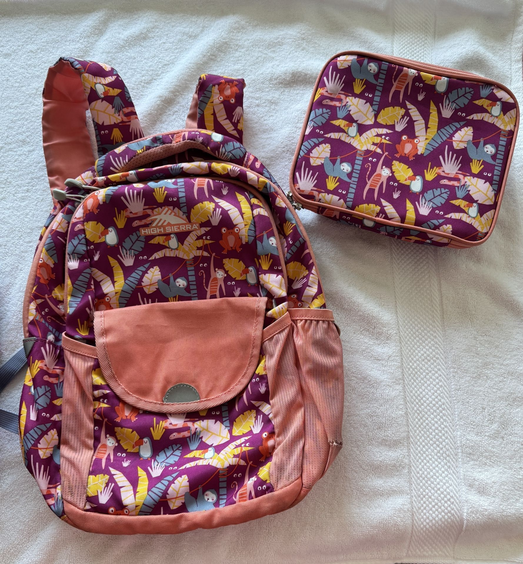 Two Book Bag With Lunchbox 