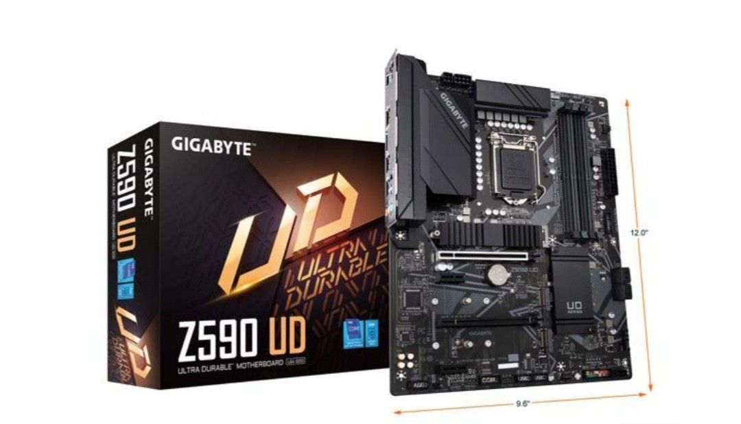 GIGABYTE Z590 UD LGA 1200 Intel Z590 ATX Motherboard with Triple M.2, PCIe 4.0, USB 3.2 Gen 2, 2.5GbE LAN
