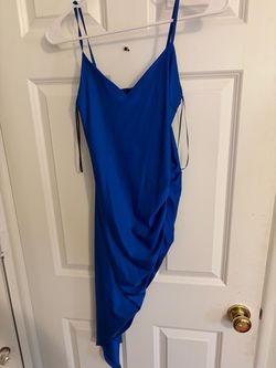 Royal Blue Satin Slip Dress