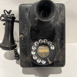 Antique Automatic Electric Type 21 Wall Phone with Bulldog Transmitter