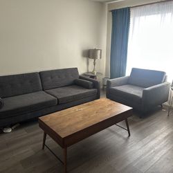 Mid Century Custom Built Sofá And King Chair