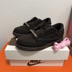 Jordan 1 Retro Low OG SP Travis Scott Velvet Brown Size 10C TD