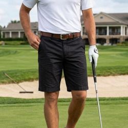 TravisMathew Golf Shorts Black Men's 34