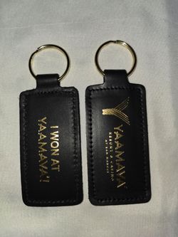 Yaamava Resort & Casino Leather Keychains Set of 2
