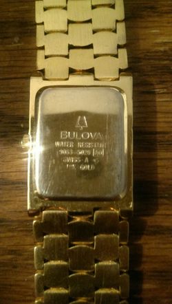 Bulova Water resistant 9063-5020 AO Swiss A 18K Gold Plated Watch for ...