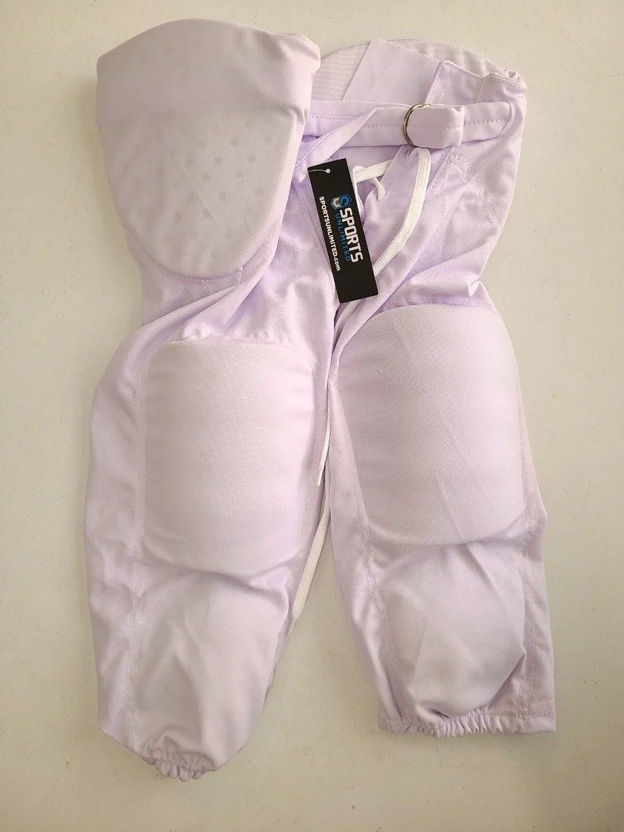 Sports Unlimited Double Knit Youth Integrated Football Pants White, Youth M