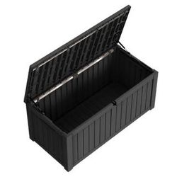 120 Gal. Black Outdoor Durable Storage Deck Box