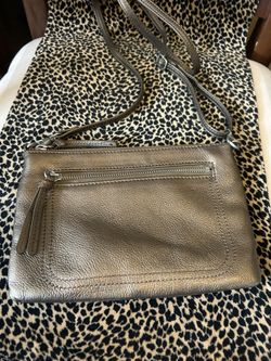 Bronze Leather Crossbody Purse