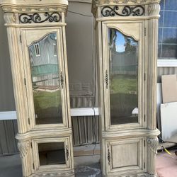 Entertainment Center With Glass Shelves