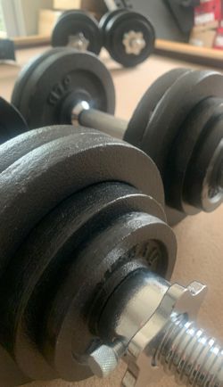 Adjustable Dumbbells 64 lbs total