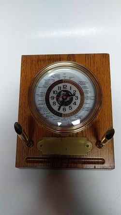 Wooden Clock and Globe