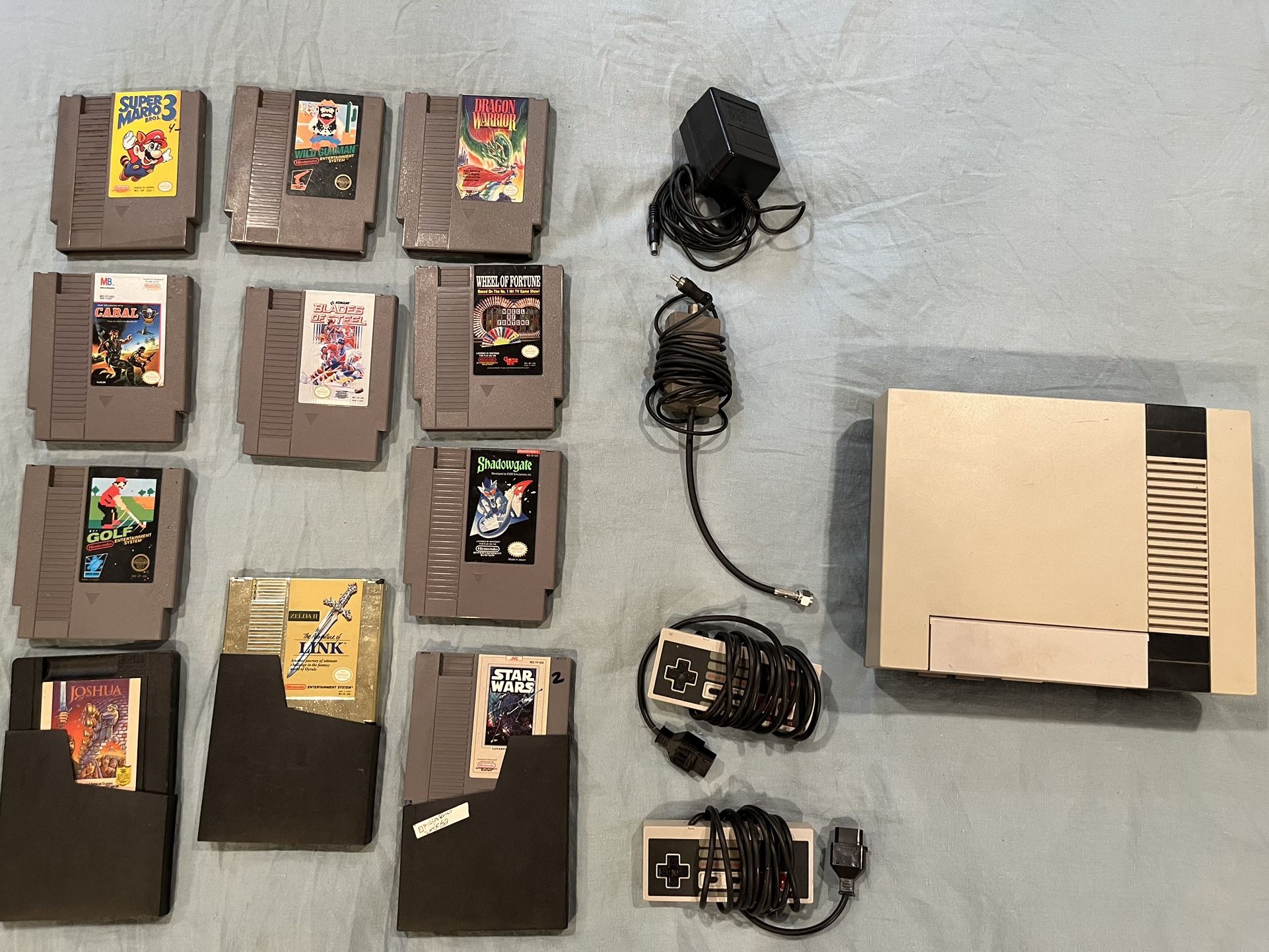 Original NES Nintendo w/ 12 Games, 2 Controllers