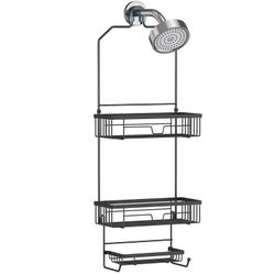Hanging Over The Shower Head Caddy Black