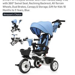 7 in 1 Tricycle Stroller with Push Handle JMMD