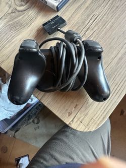 Sony DualShock Wired Controller Black for PlayStation PS1 PS2